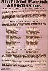 Poster regarding prosecution of felons, 1868