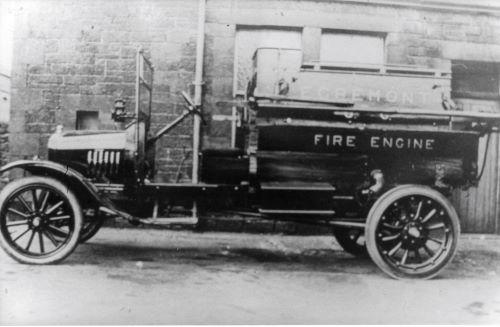 Old local fire engine from transport display