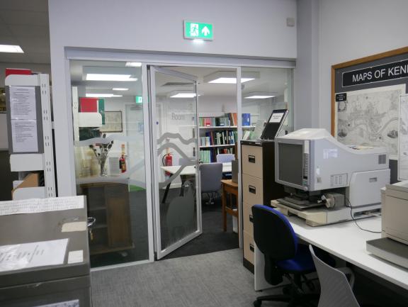 Kendal temporary searchroom Kendal Library